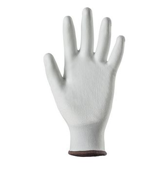Gant nylon tricoté blanc