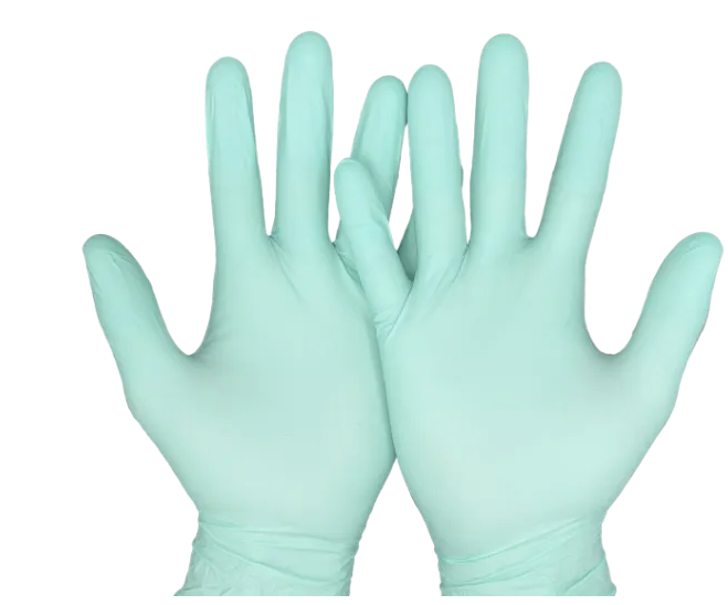 Gant nitrile Menthe non poudré Gant nitrile Menthe non poudré