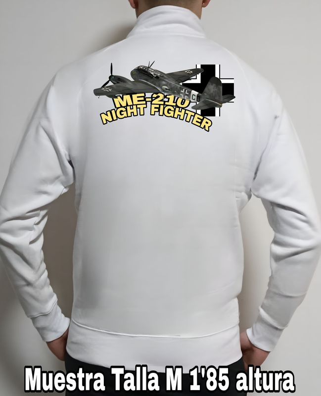 Sudadera cremallera Messerschmitt ME-210 Night Fighter nº 1