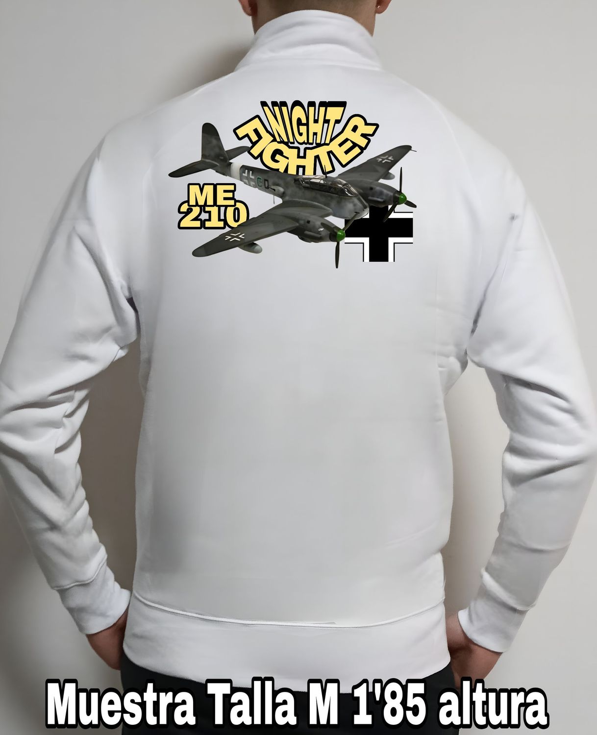 Sudadera cremallera Messerschmitt ME-210 Night Fighter nº 2