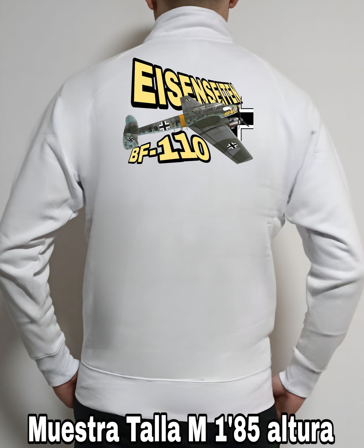 Sudadera cremallera Messerschmitt BF-110 Eisenseiten nº 3