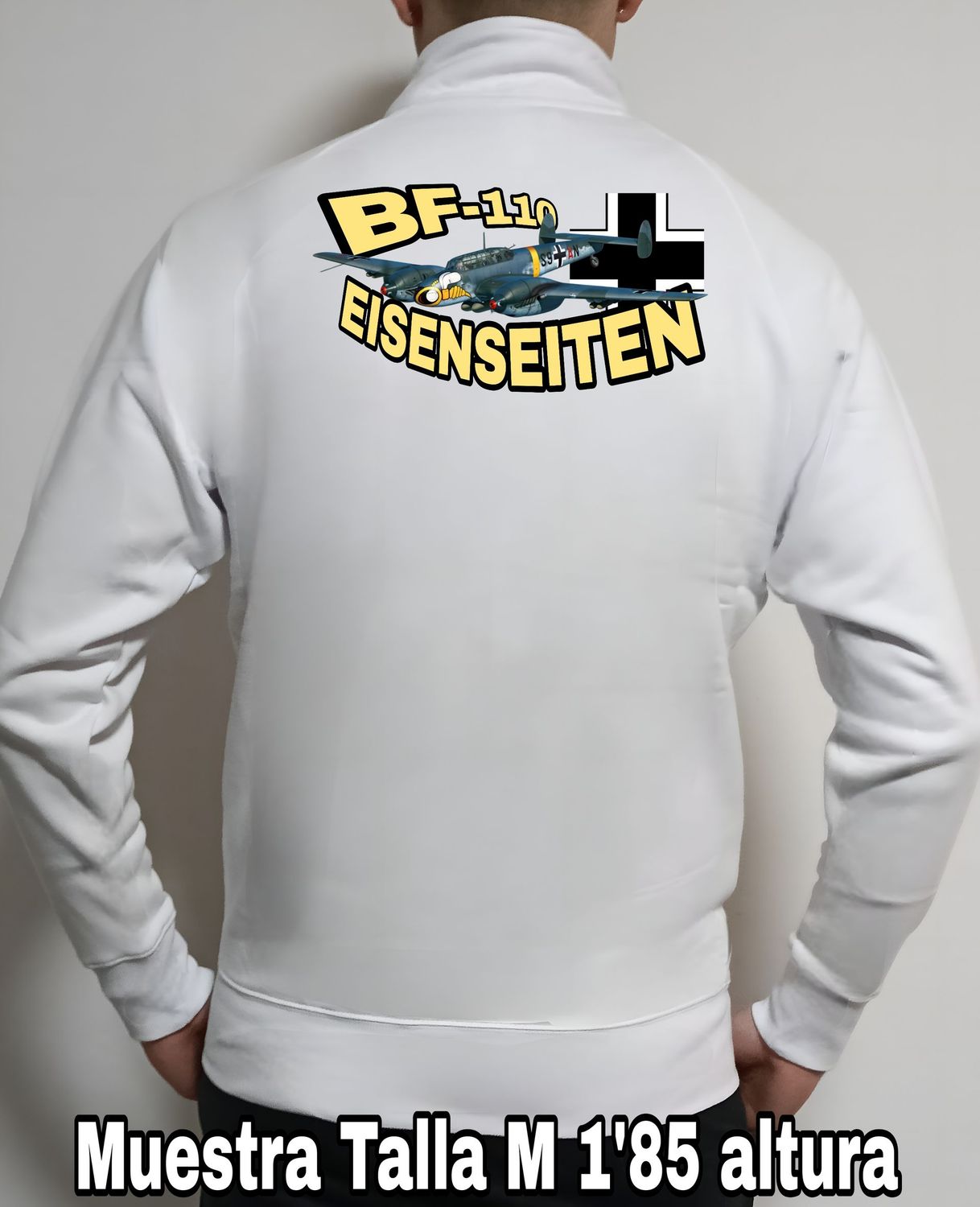 Sudadera cremallera Messerschmitt BF-110 Eisenseiten nº 4