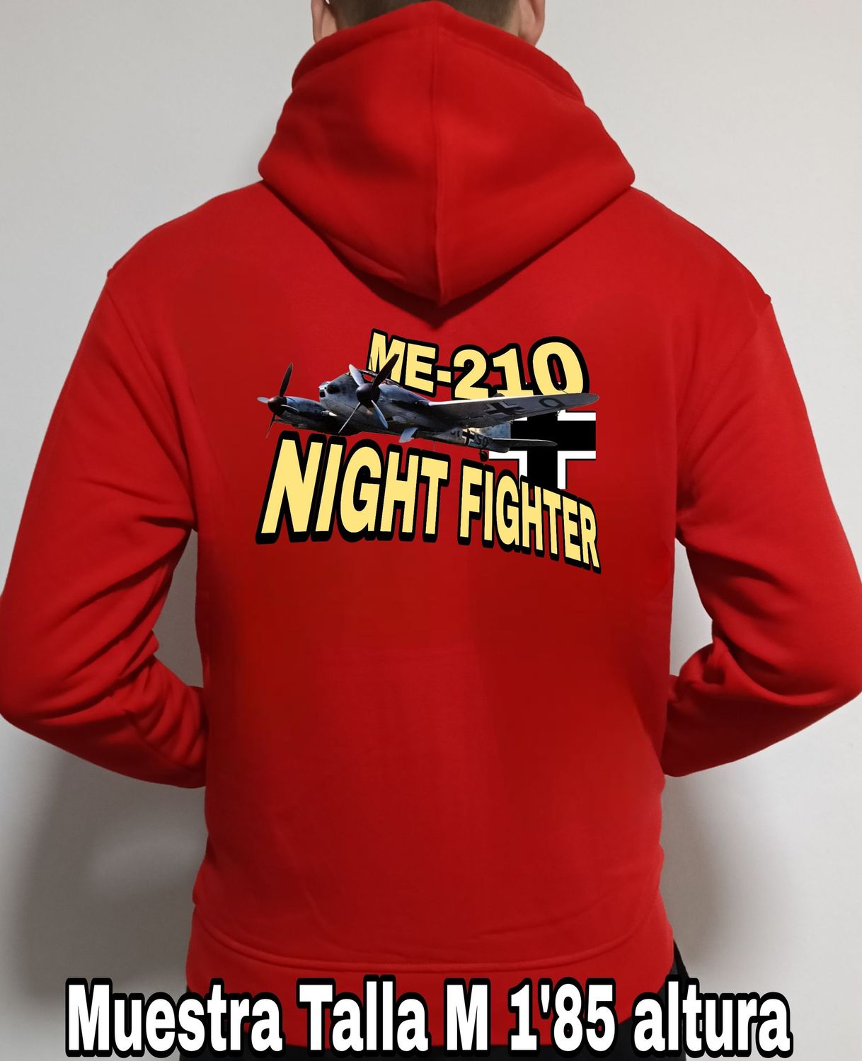 Sudadera capucha y cremallera Messerschitt ME-210 Night Fighter nº 4