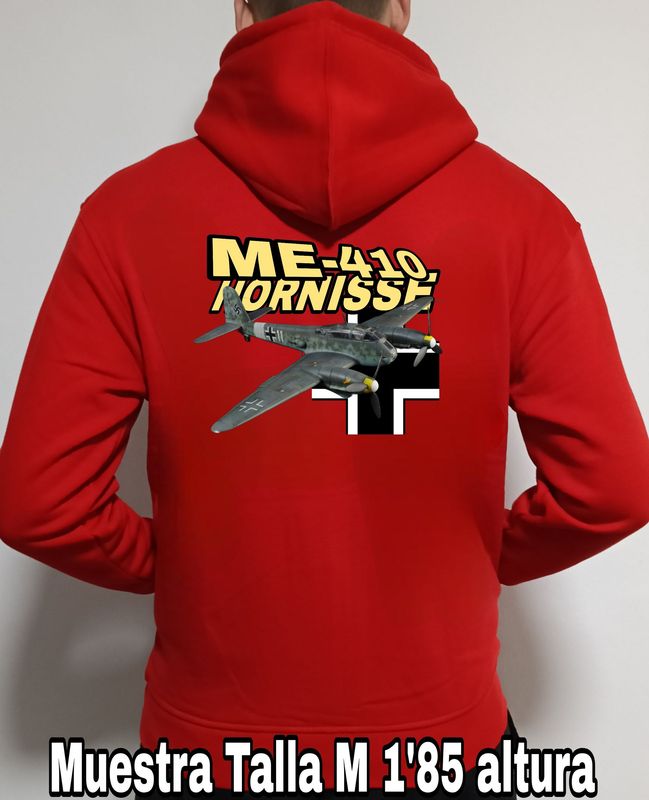 Sudadera capucha y cremallera Messerschitt ME-410 Hornisse nº 1