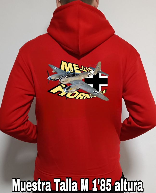 Sudadera capucha y cremallera Messerschitt ME-410 Hornisse nº 2