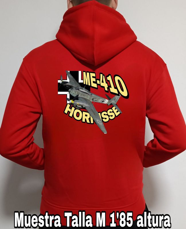 Sudadera capucha y cremallera Messerschitt ME-410 Hornisse nº 3