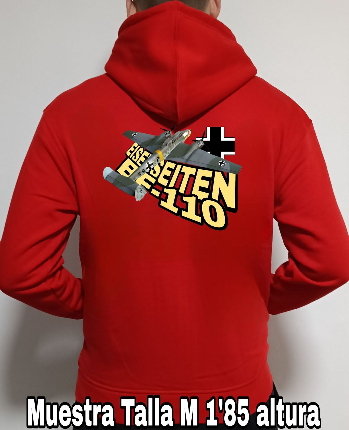 Sudadera capucha y cremallera Messerschitt BF-110 Eisenseiten nº 1