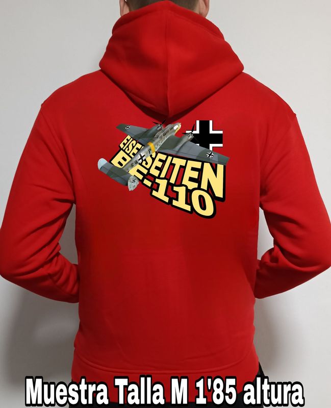 Sudadera capucha y cremallera Messerschitt BF-110 Eisenseiten nº 1