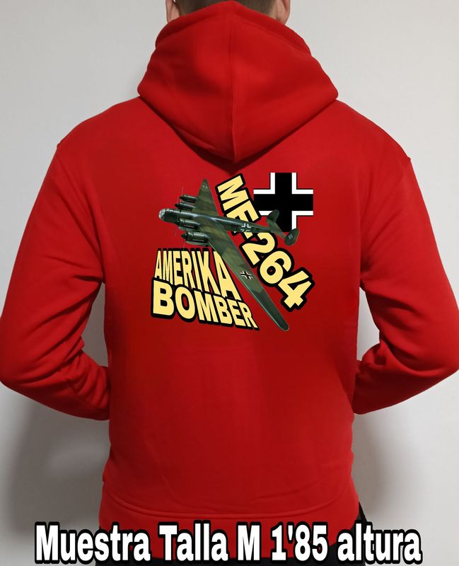 Sudadera capucha y cremallera Messerschitt ME-264 Amerika Bomber  nº 1