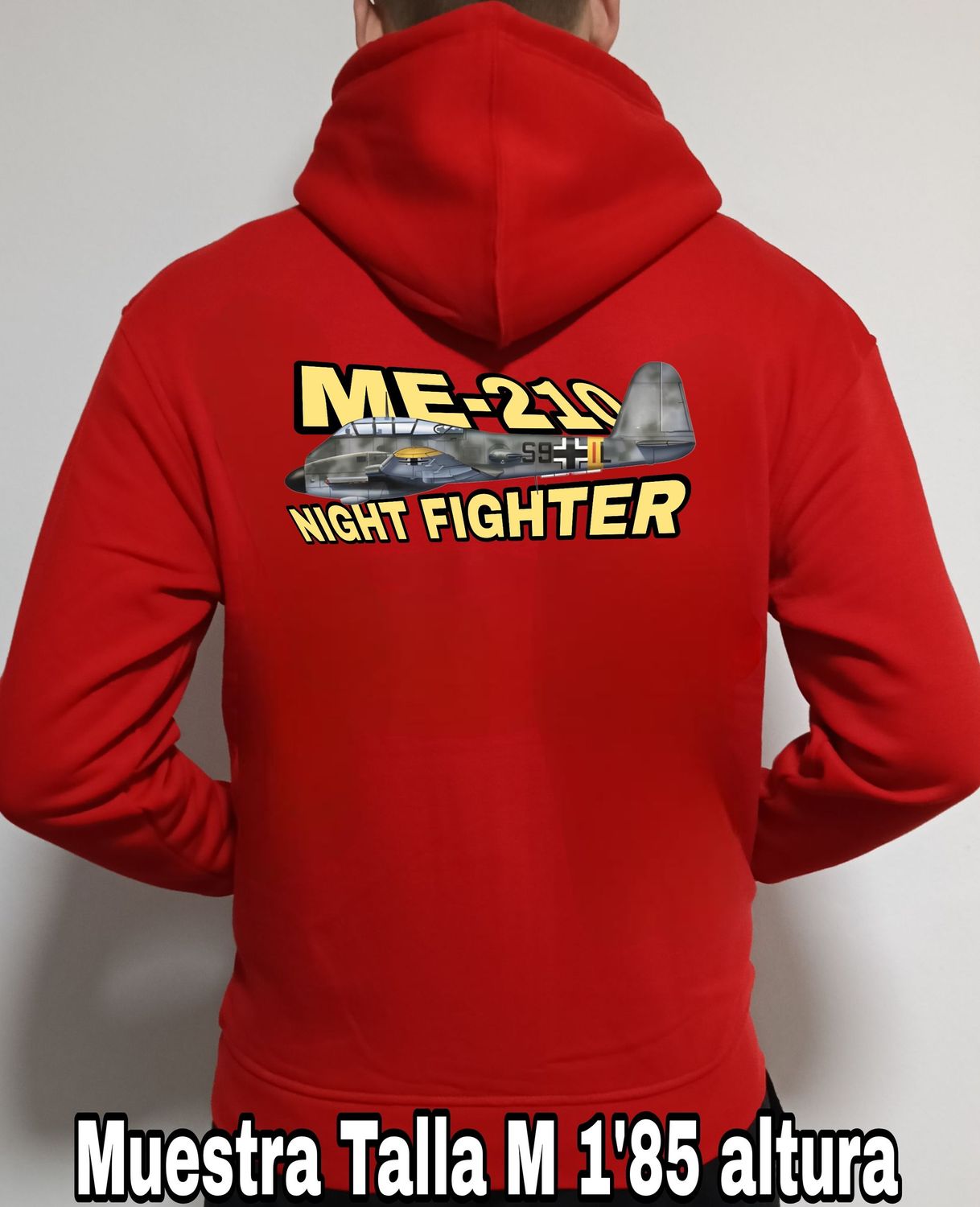 Sudadera capucha y cremallera Messerschitt ME-210 Night Fighter nº 3