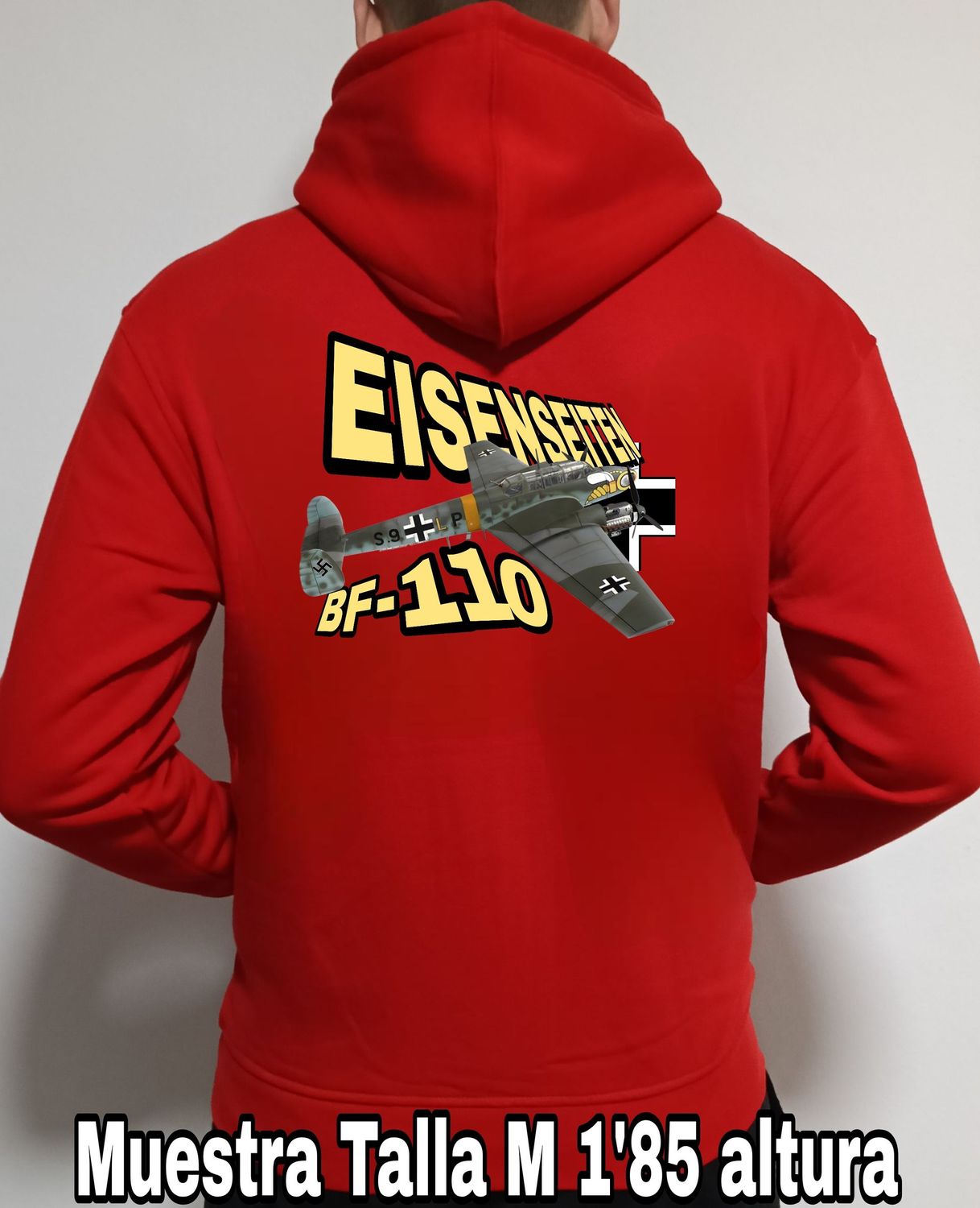 Sudadera capucha y cremallera Messerschitt BF-110 Eisenseiten nº 3