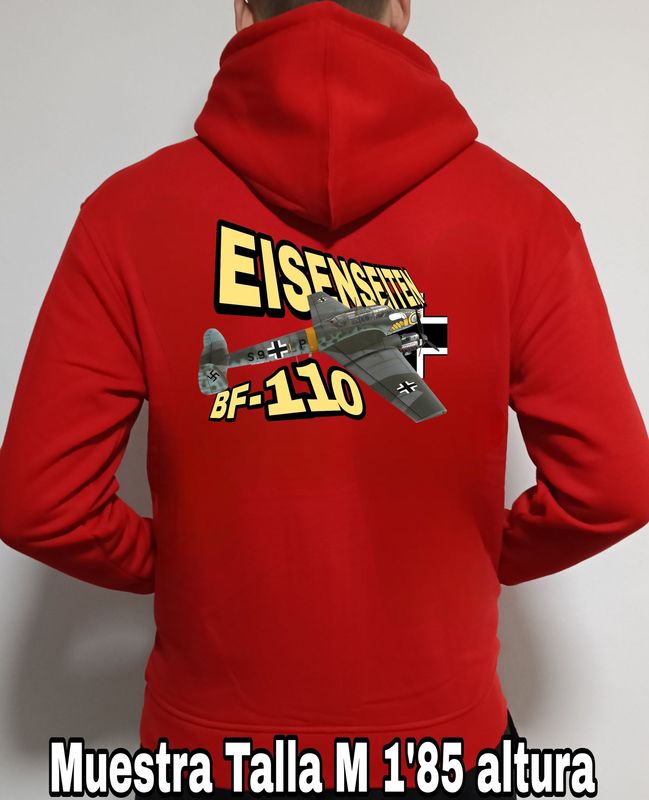 Sudadera capucha y cremallera Messerschitt BF-110 Eisenseiten nº 3