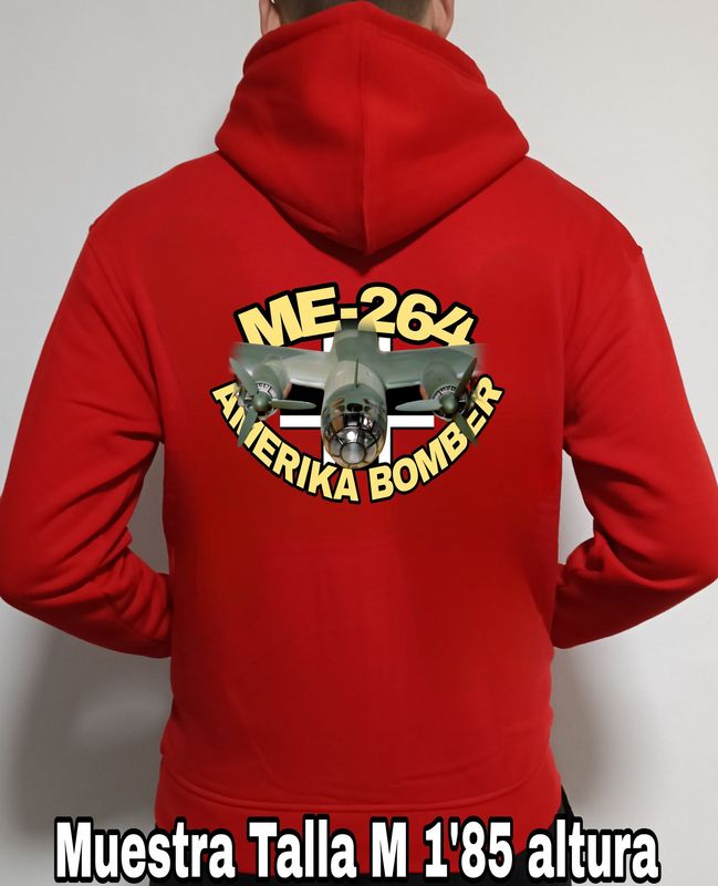 Sudadera capucha y cremallera Messerschitt ME-264 Amerika Bomber  nº 2