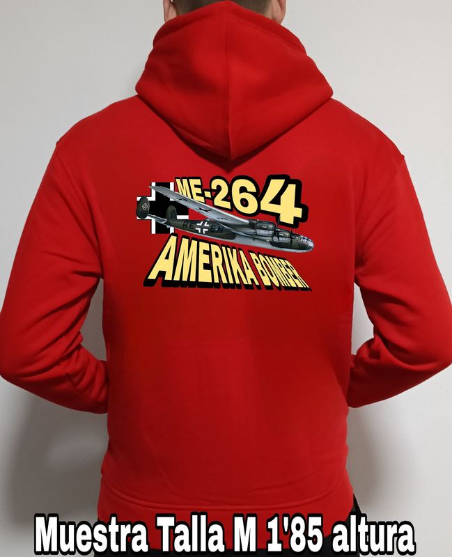 Sudadera capucha y cremallera Messerschitt ME-264 Amerika Bomber  nº 3