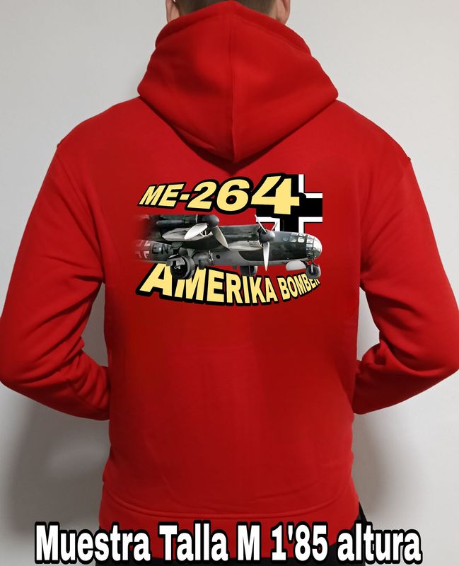 Sudadera capucha y cremallera Messerschitt ME-264 Amerika Bomber  nº 4