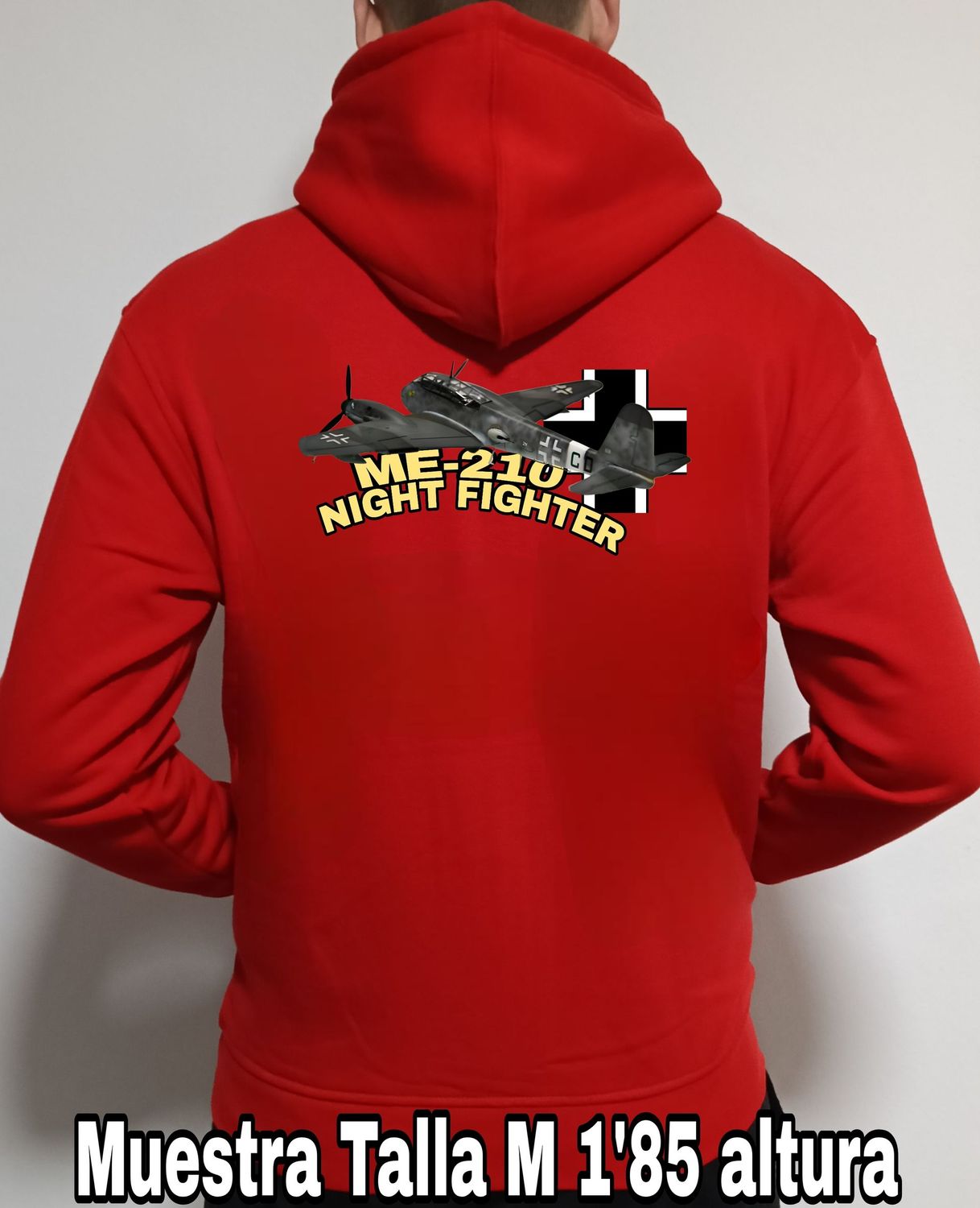 Sudadera capucha y cremallera Messerschitt ME-210 Night Fighter nº 1