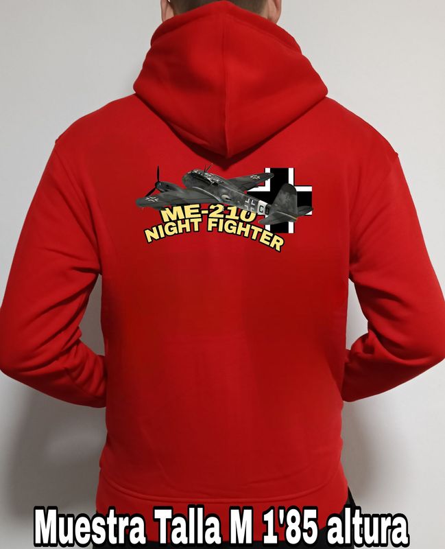 Sudadera capucha y cremallera Messerschitt ME-210 Night Fighter nº 1