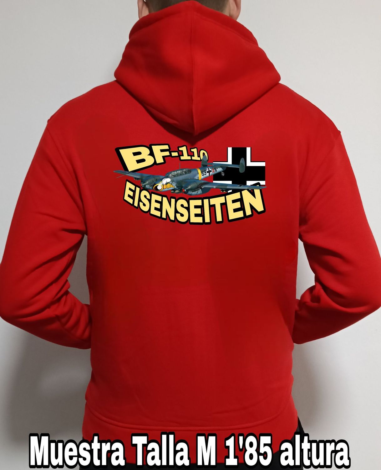 Sudadera capucha y cremallera Messerschitt BF-110 Eisenseiten nº 4