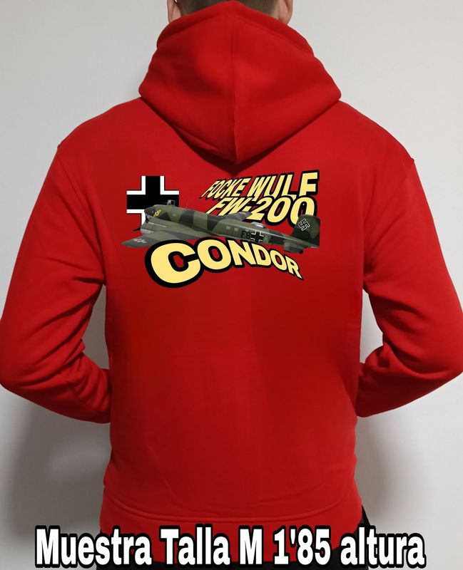 Sudadera capucha y cremallera Focke Wulf FE-200 Condor n° 1 Sudadera capucha y cremallera Focke Wulf FE-200 Condor n° 1