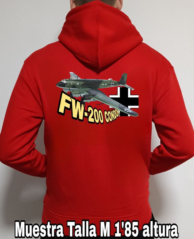 Sudadera capucha y cremallera Focke Wulf FE-200 Condor n° 2 Sudadera capucha y cremallera Focke Wulf FE-200 Condor n° 2