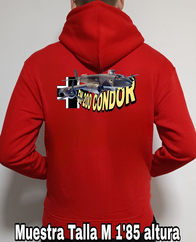 Sudadera capucha y cremallera Focke Wulf FE-200 Condor n° 3 Sudadera capucha y cremallera Focke Wulf FE-200 Condor n° 3