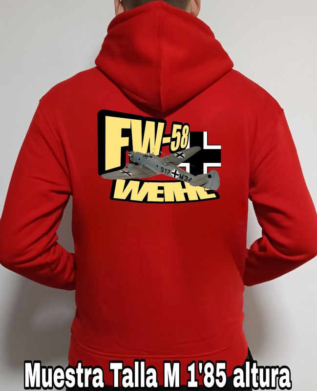 Sudadera capucha y cremallera Focke Wulf FW-58 Weihe n° 3