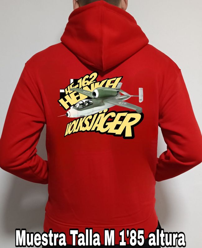 Sudadera capucha y cremallera Heinkel HE-162 Volksjäger n° 2 Sudadera capucha y cremallera Heinkel HE-162 Volksjäger n° 2