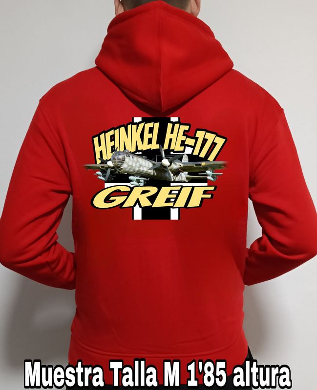 Sudadera capucha y cremallera Heinkel HE-177 Greif n° 2 Sudadera capucha y cremallera Heinkel HE-177 Greif n° 2