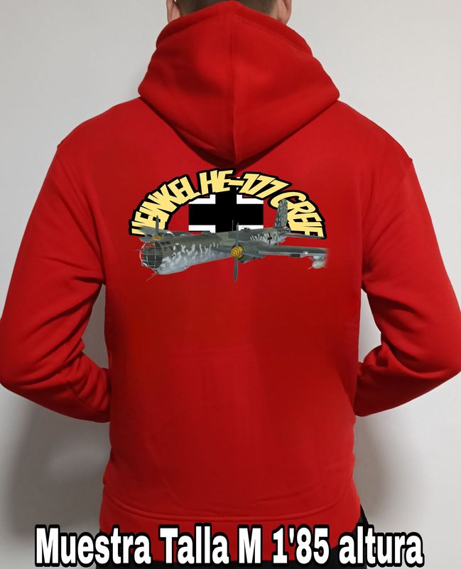 Sudadera capucha y cremallera Heinkel HE-177 Greif n° 4 Sudadera capucha y cremallera Heinkel HE-177 Greif n° 4