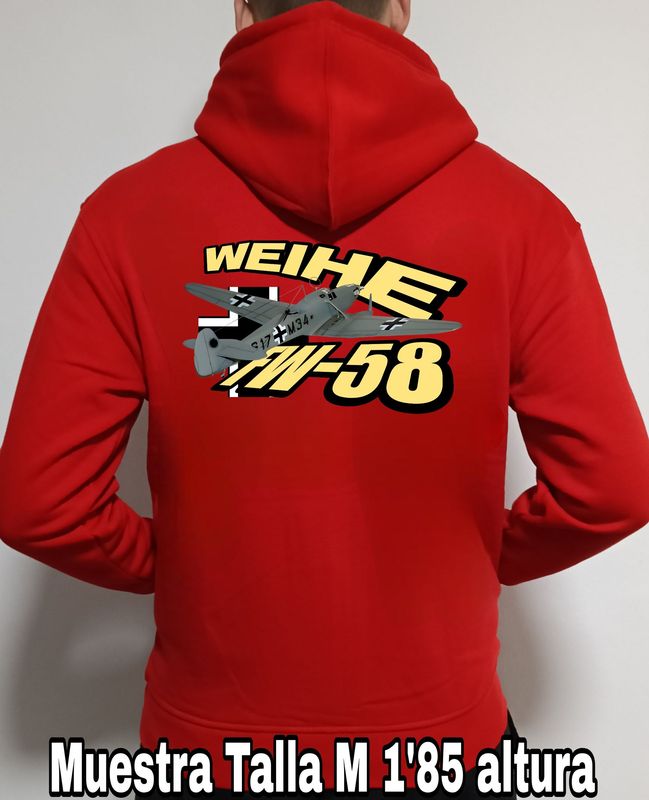 Sudadera capucha y cremallera Focke Wulf FW-58 Weihe n° 4