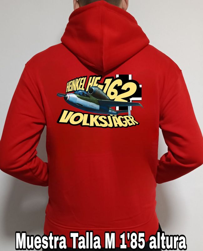 Sudadera capucha y cremallera Heinkel HE-162 Volksjäger n° 1 Sudadera capucha y cremallera Heinkel HE-162 Volksjäger n° 1