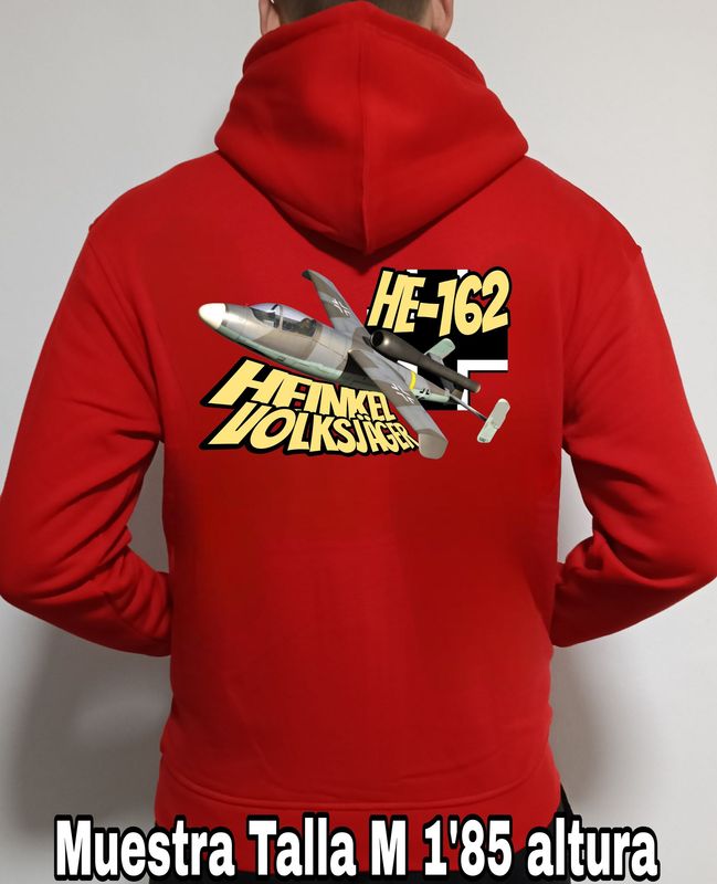 Sudadera capucha y cremallera Heinkel HE-162 Volksjäger n° 3 Sudadera capucha y cremallera Heinkel HE-162 Volksjäger n° 3