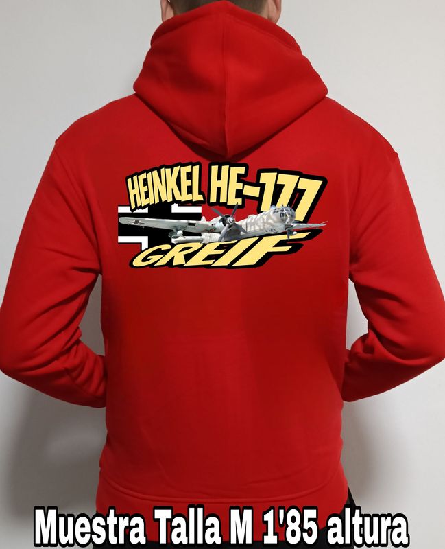 Sudadera capucha y cremallera Heinkel HE-177 Greif n° 1 Sudadera capucha y cremallera Heinkel HE-177 Greif n° 1