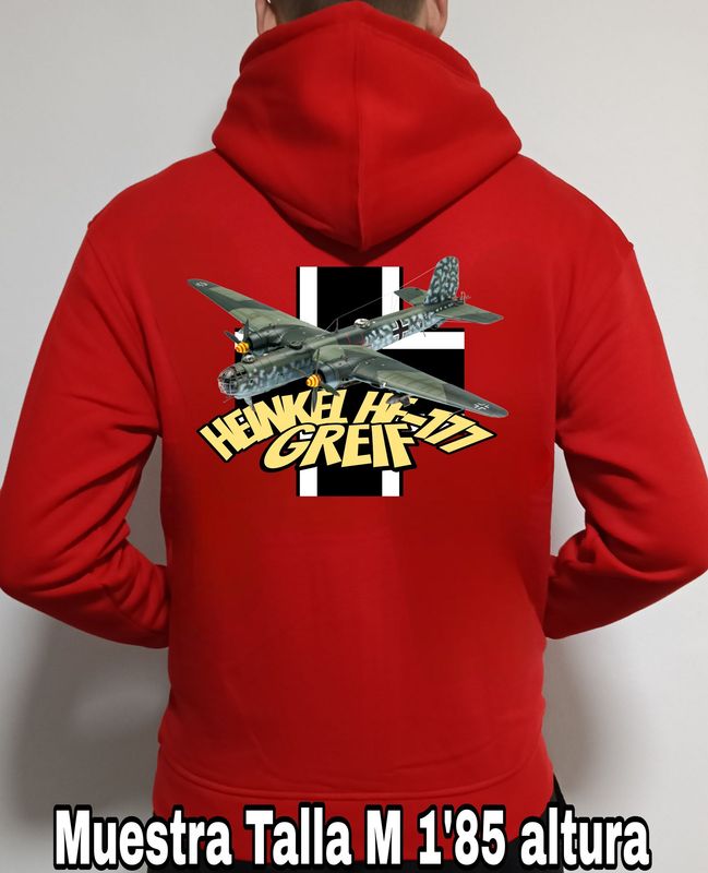 Sudadera capucha y cremallera Heinkel HE-177 Greif n° 3 Sudadera capucha y cremallera Heinkel HE-177 Greif n° 3