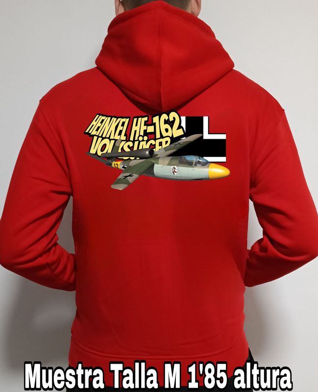 Sudadera capucha y cremallera Heinkel HE-162 Volksjäger n° 4 Sudadera capucha y cremallera Heinkel HE-162 Volksjäger n° 4