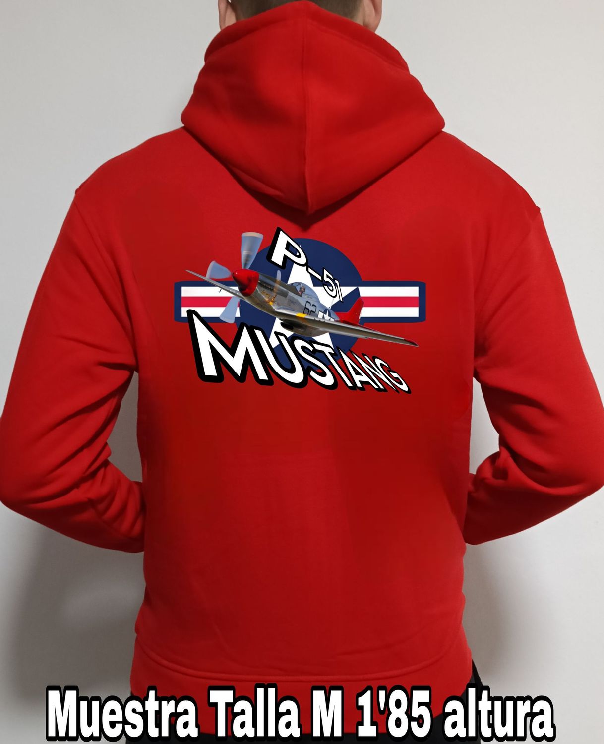 Sudadera capucha y cremallera P-51 Mustang n° 2