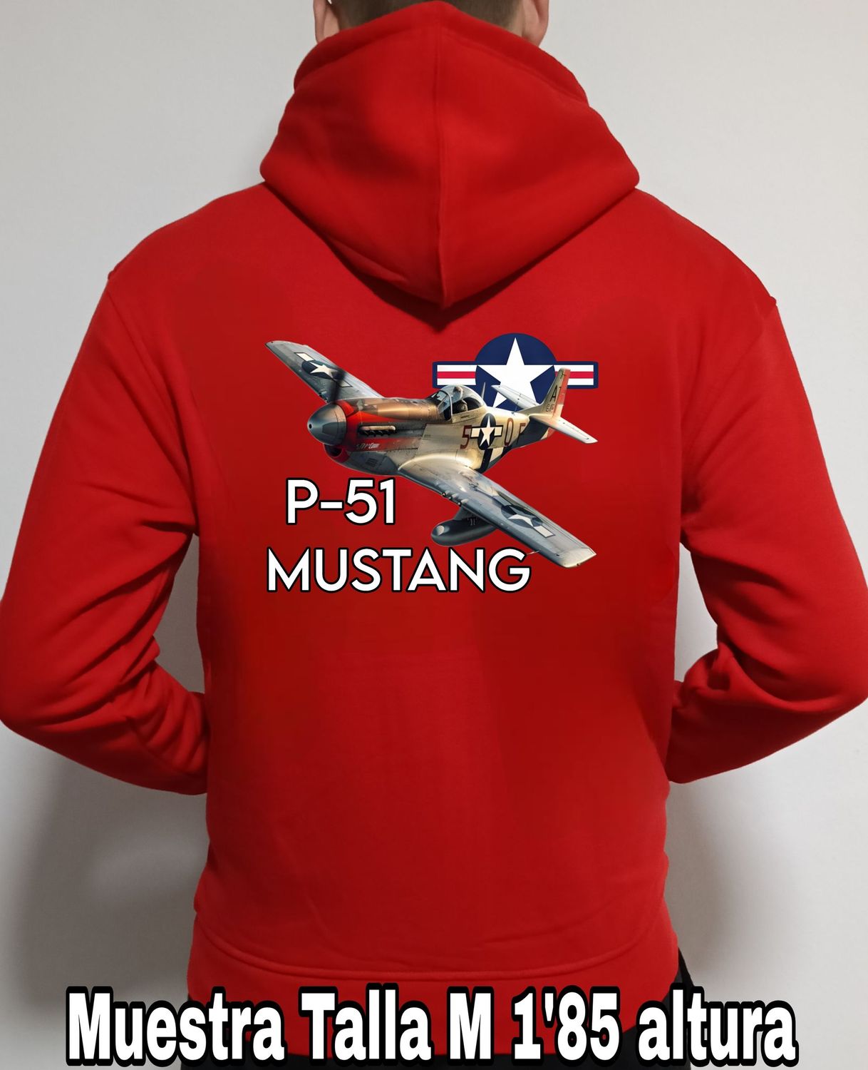 Sudadera capucha y cremallera P-51 Mustang n° 1