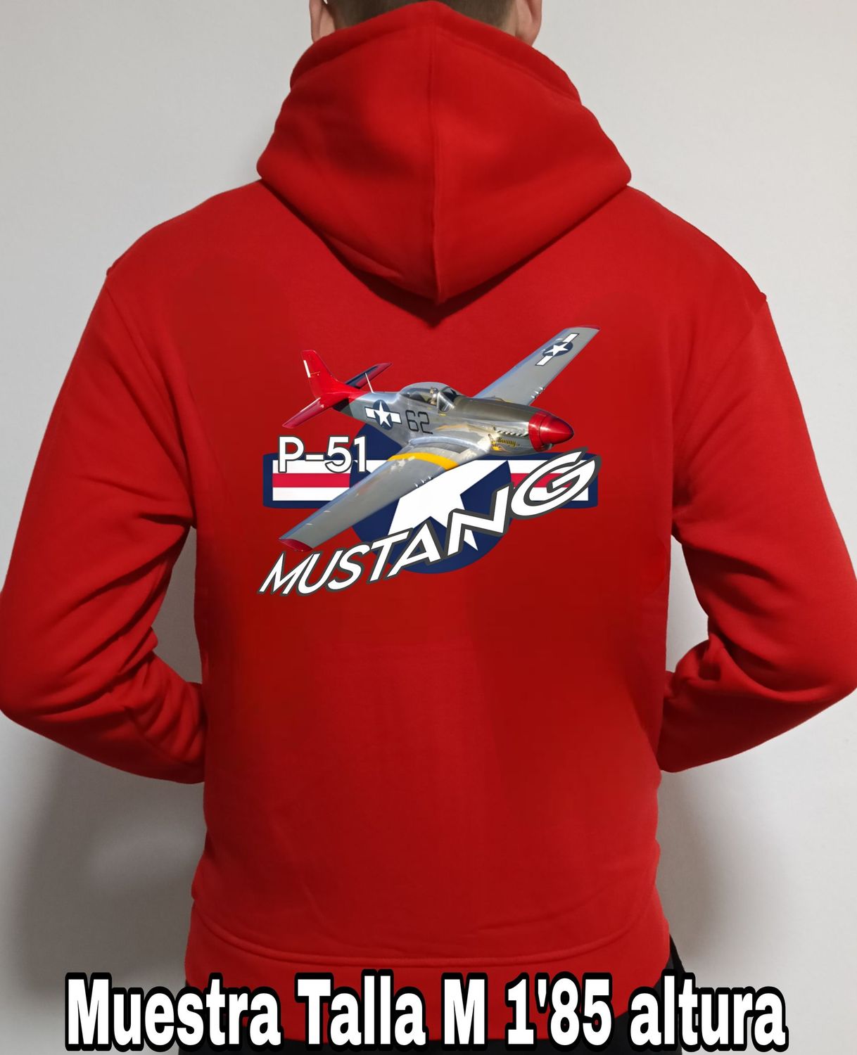 Sudadera capucha y cremallera P-51 Mustang n° 4