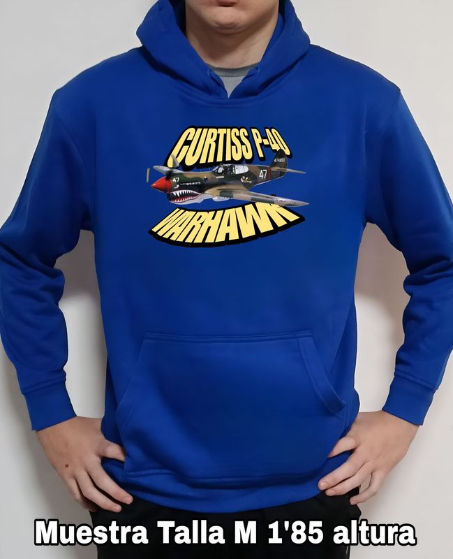 Sudadera capucha Curtiss P-40 Warhawk nº 3 Sudadera capucha Curtiss P-40 Warhawk nº 3