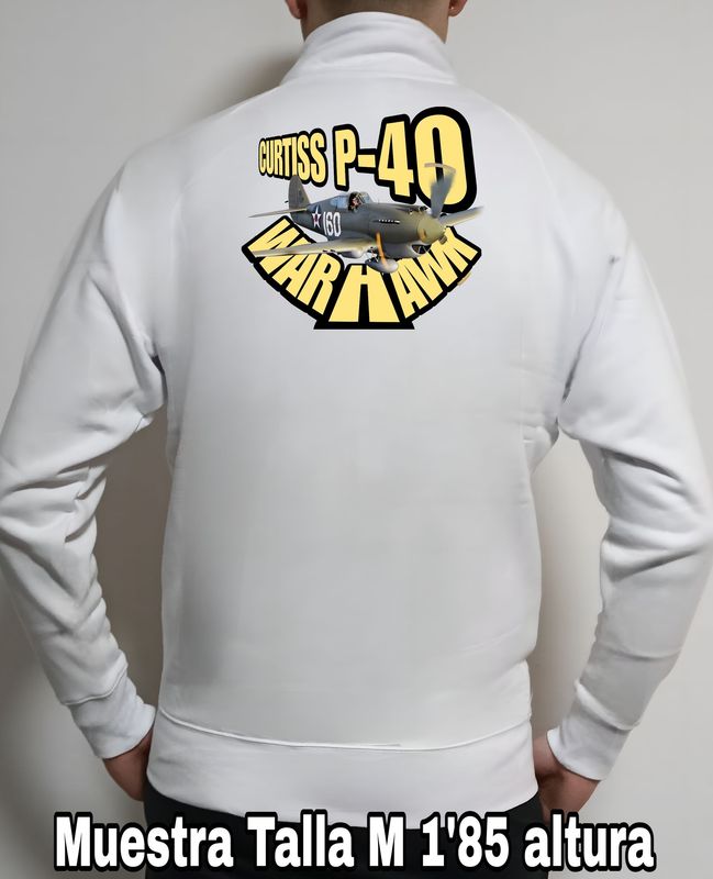 Sudadera cremallera Curtiss P-40 Warhawk nº 4 Sudadera cremallera Curtiss P-40 Warhawk nº 4