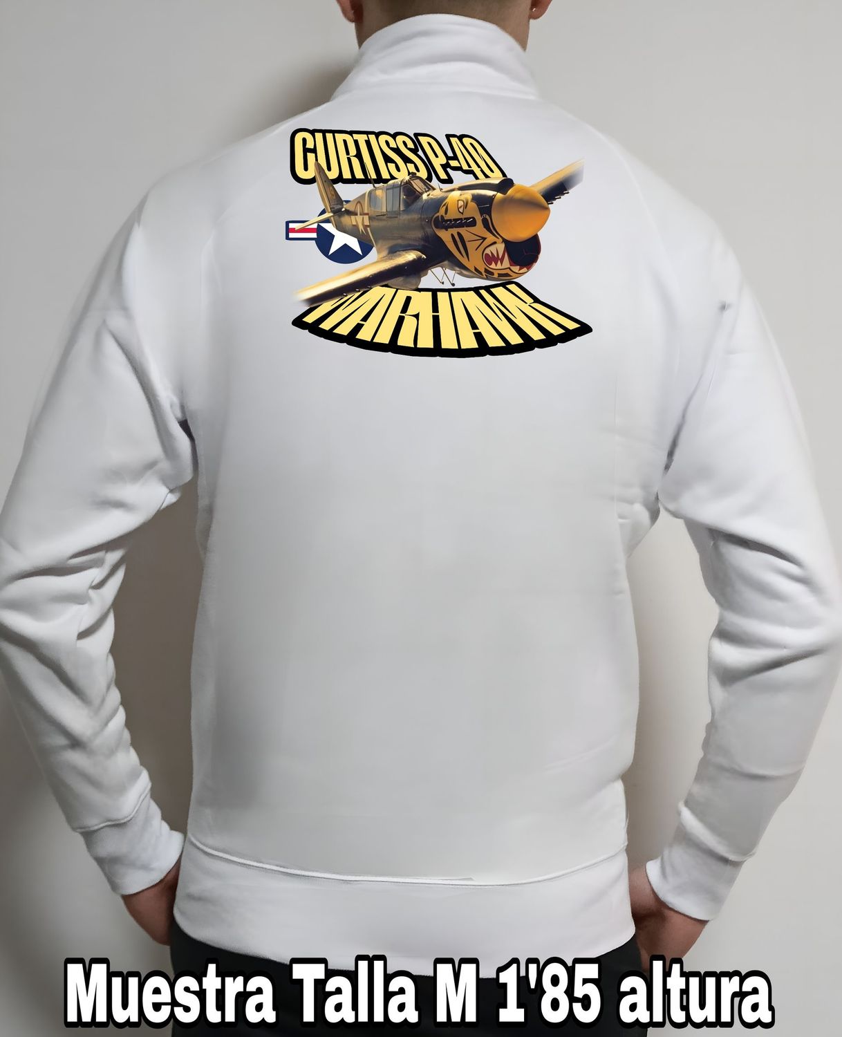 Sudadera cremallera Curtiss P-40 Warhawk nº 1 Sudadera cremallera Curtiss P-40 Warhawk nº 1