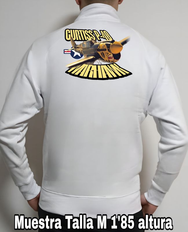 Sudadera cremallera Curtiss P-40 Warhawk nº 1 Sudadera cremallera Curtiss P-40 Warhawk nº 1