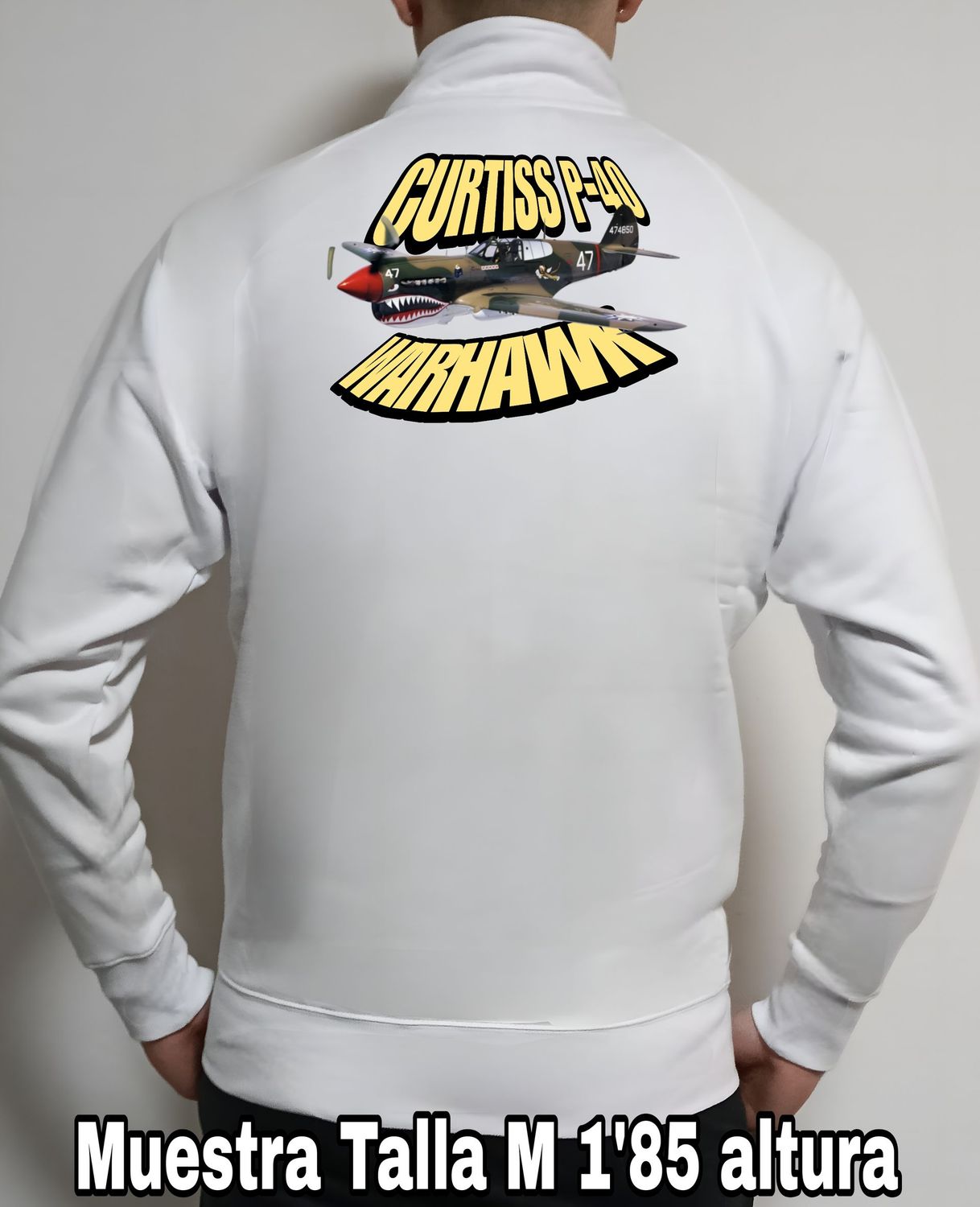 Sudadera cremallera Curtiss P-40 Warhawk nº 3 Sudadera cremallera Curtiss P-40 Warhawk nº 3