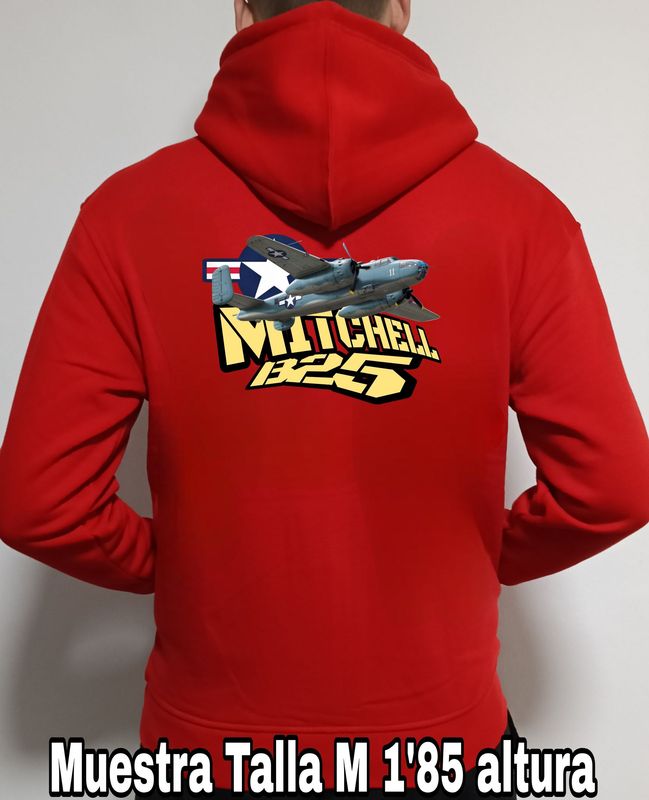 Sudadera capucha y cremallera North American B-25 Mitchell n° 2 Sudadera capucha y cremallera North American B-25 Mitchell n° 2