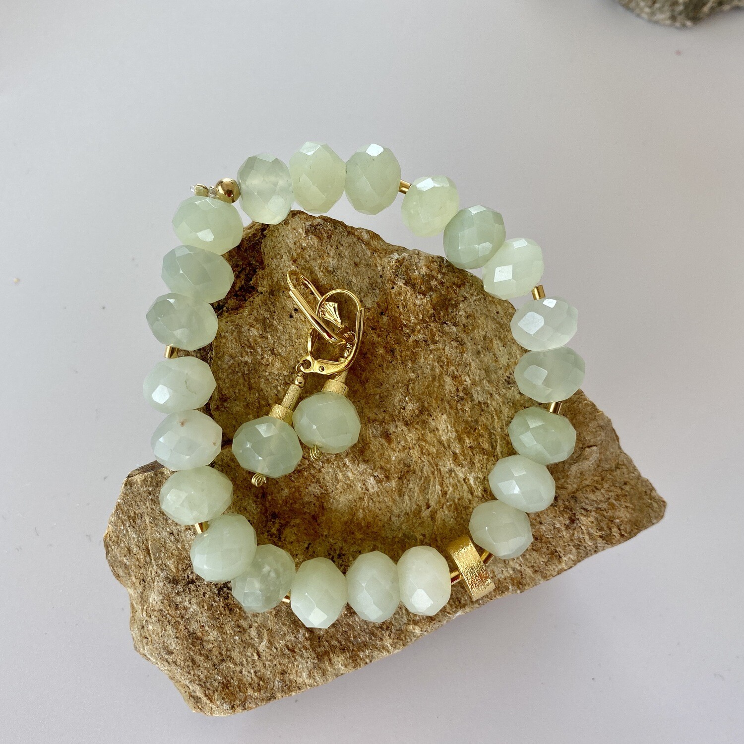 Jade Set  / Armband, Ohrhänger