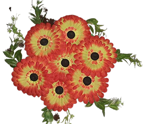 Orange &amp; Yellow Artificial Flower for Wall Décor
