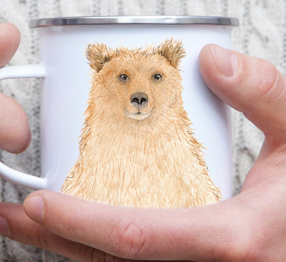 Emaille-Tasse "Bärenliebe"
