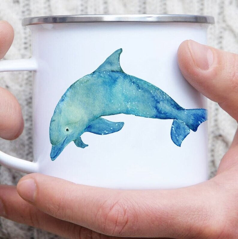 Emaille-Tasse Delphin Emaille-Tasse Delphin "Finn"