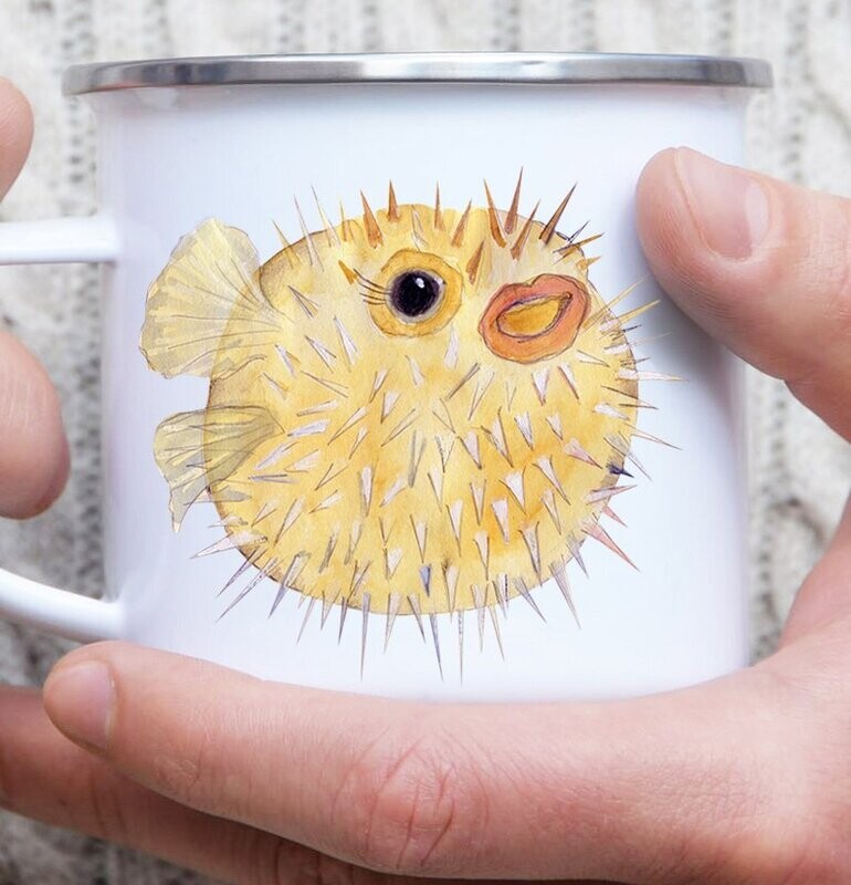 Emaille-Tasse Kugelfisch Emaille-Tasse Kugelfisch "Luna"