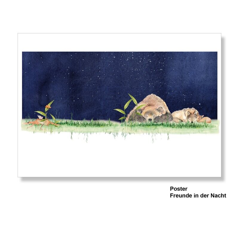 Poster  "Freunde in der Nacht"